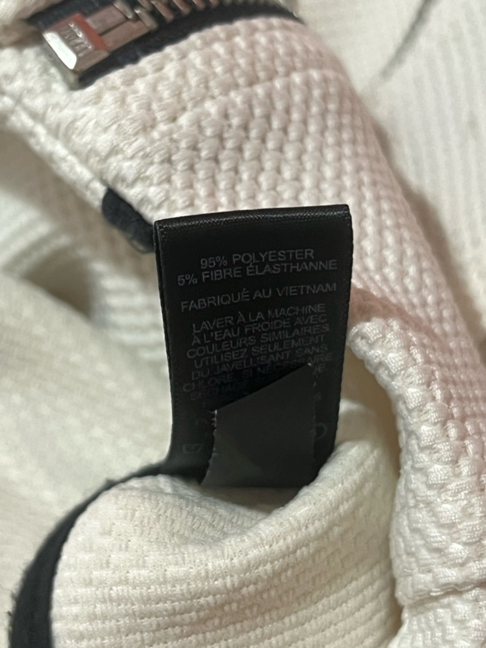 Express Off White Textured Motorcycle Zip Up Cropped Jacket - Picture 4 of 4